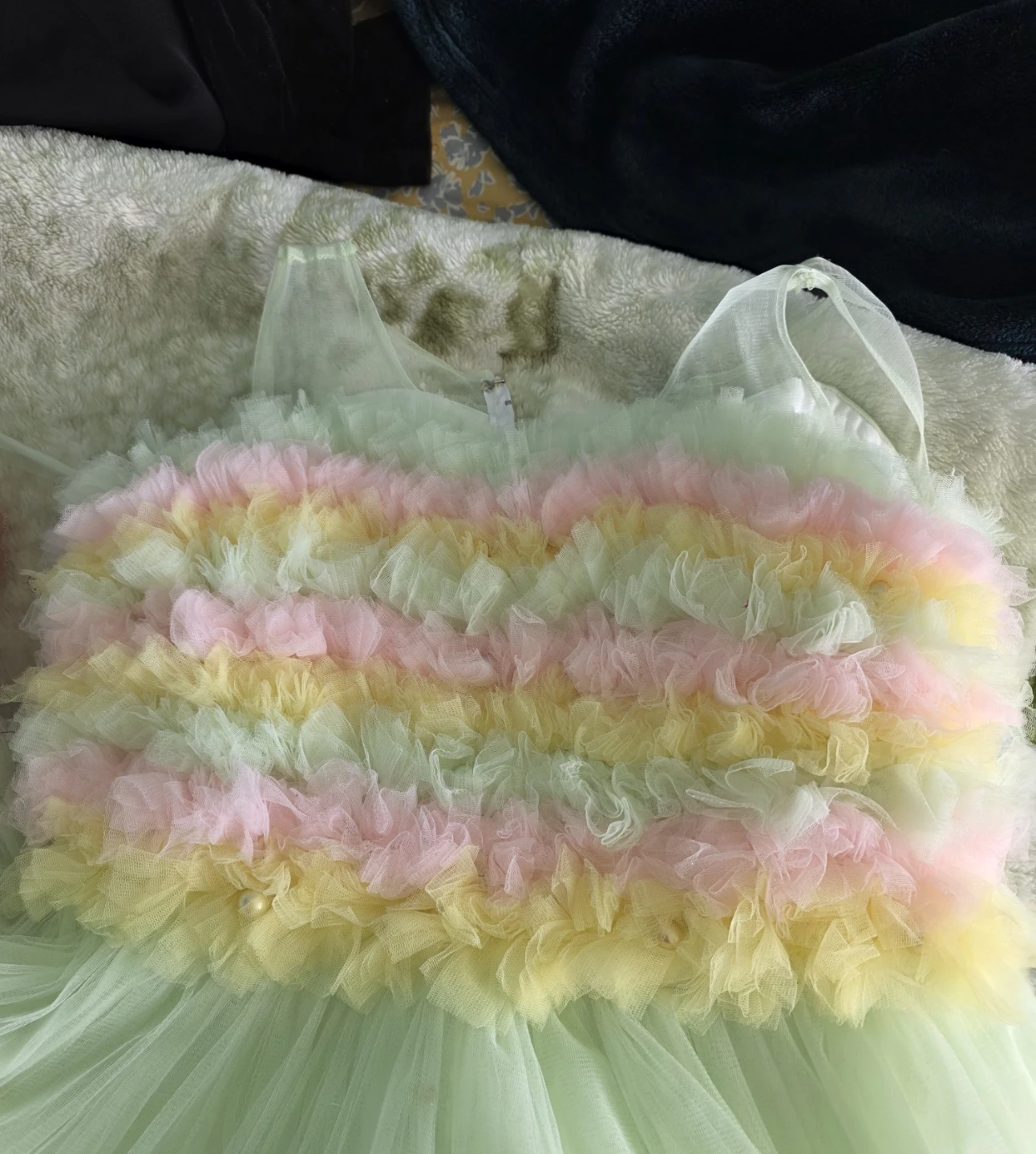 Pastel Rainbow Tulle Gown Dress - photo 2