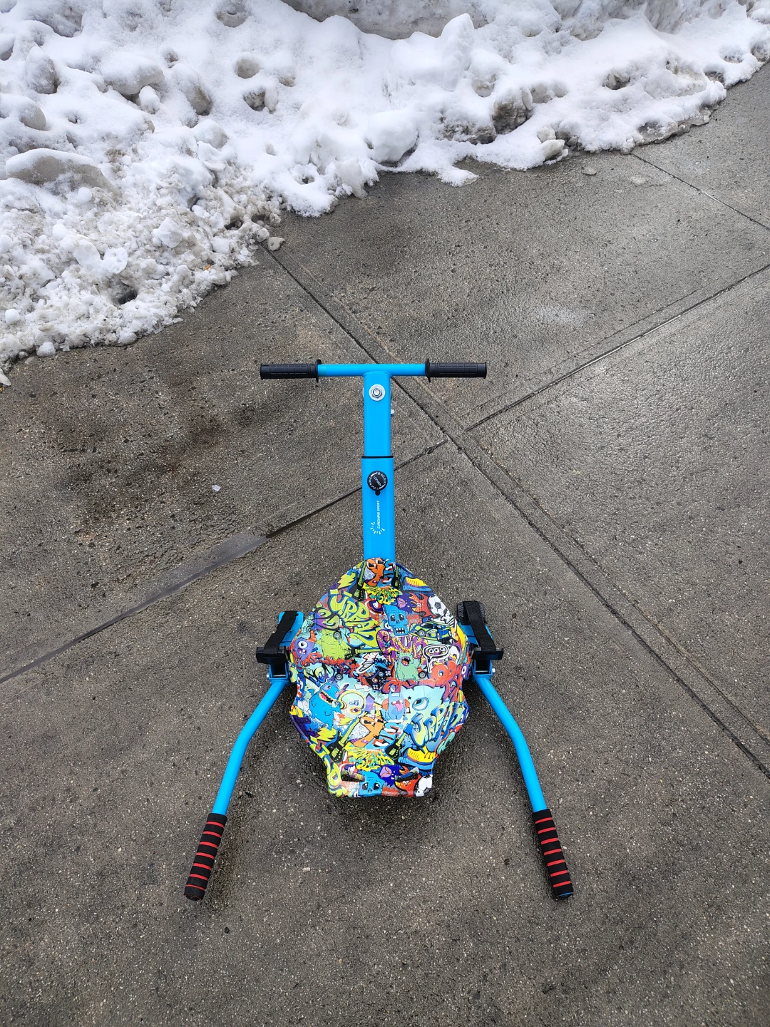 Blue Ride-On Scooter with Monster Graphics - photo 2