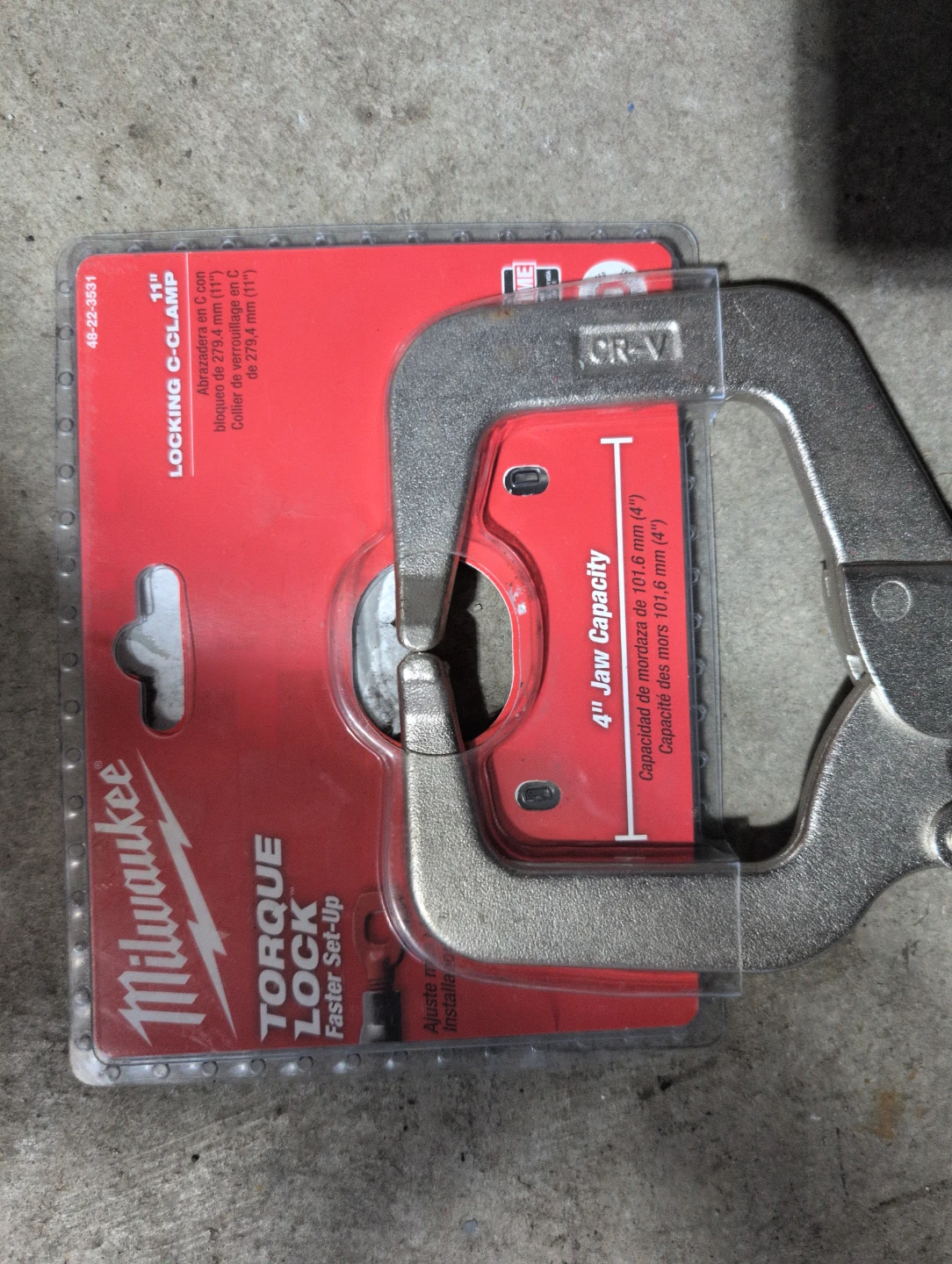 Milwaukee 11" Torque Lock Locking C-Clamp with 4" Jaw Capacity - photo 2