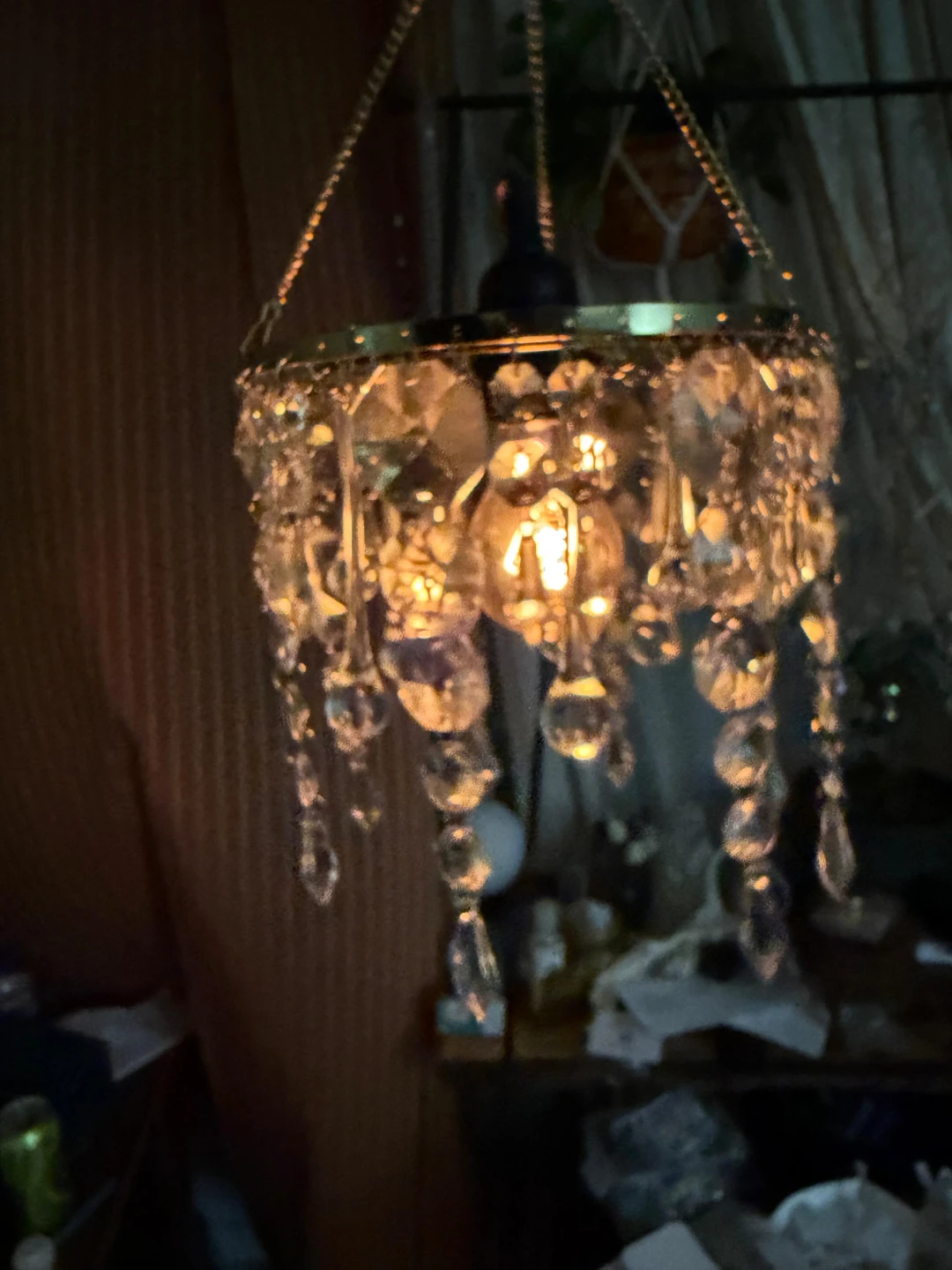 Chandelier Light Fixture with Crystal Beading - photo 2