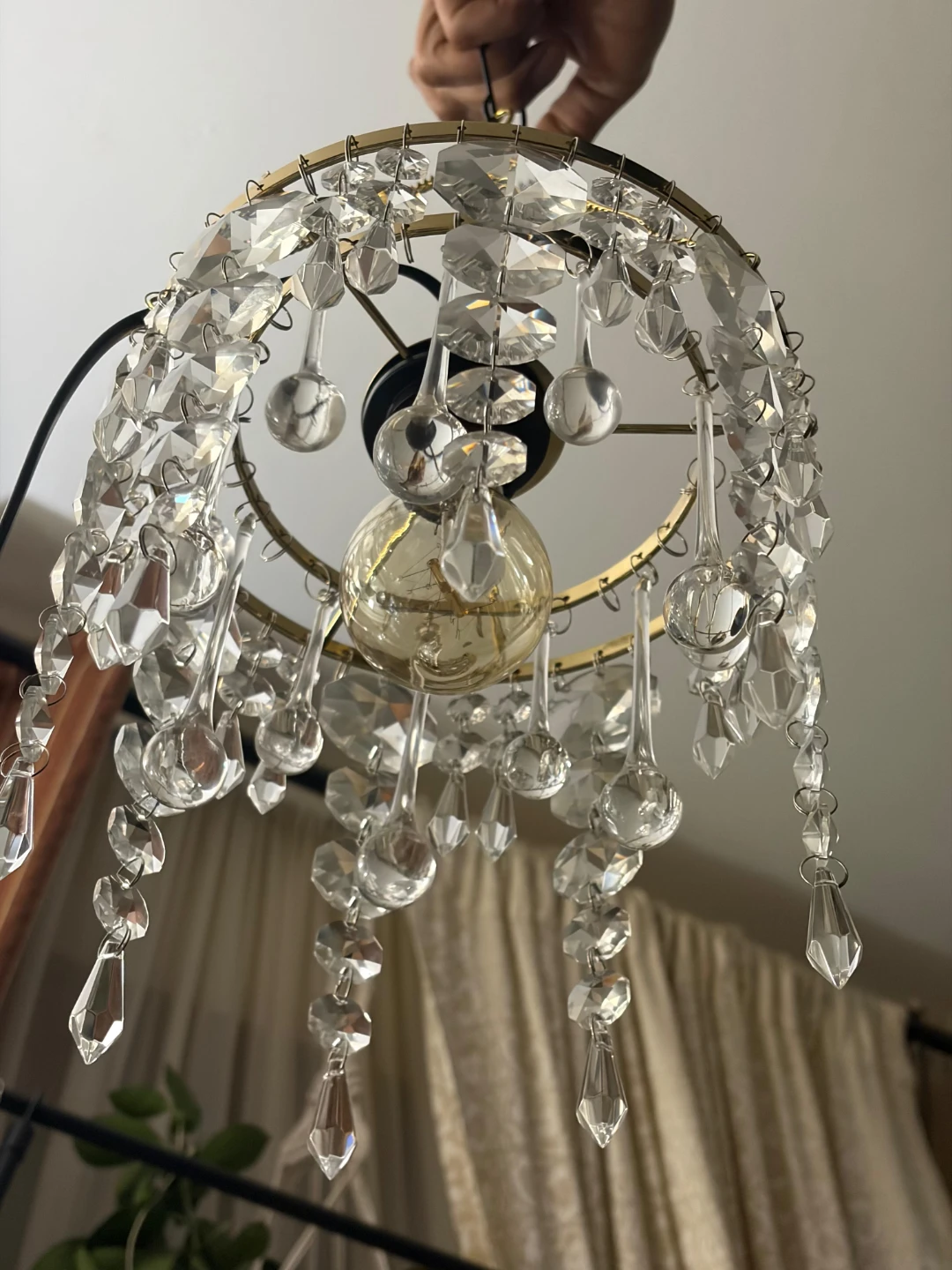 Chandelier Light Fixture with Crystal Beading - photo 5