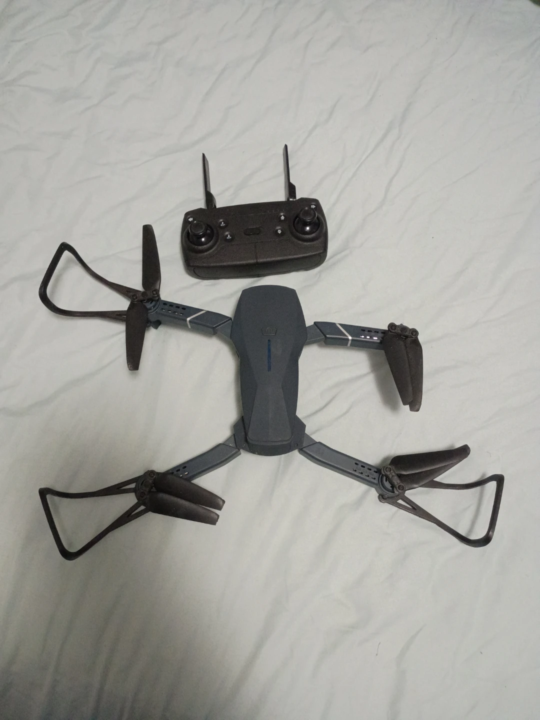 Gray Foldable Drone with Remote Control