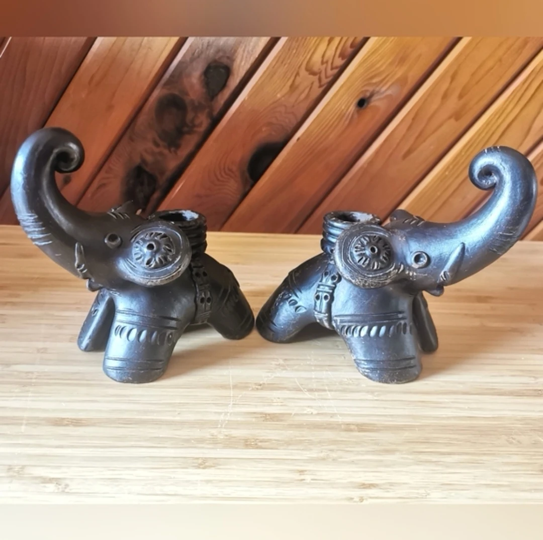 Elephant Candle Holders - photo 3