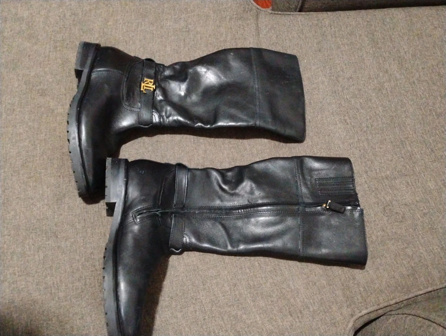 🏆Ralph Lauren Black Leather Boots🏆" - photo 2