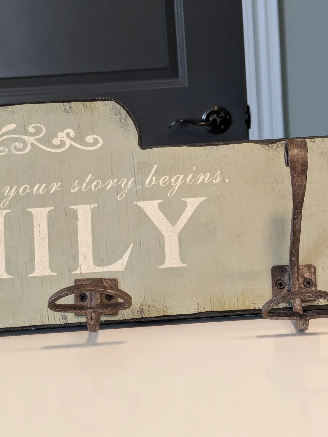 Decorative FAMILY Wall Hook Sign - photo 4