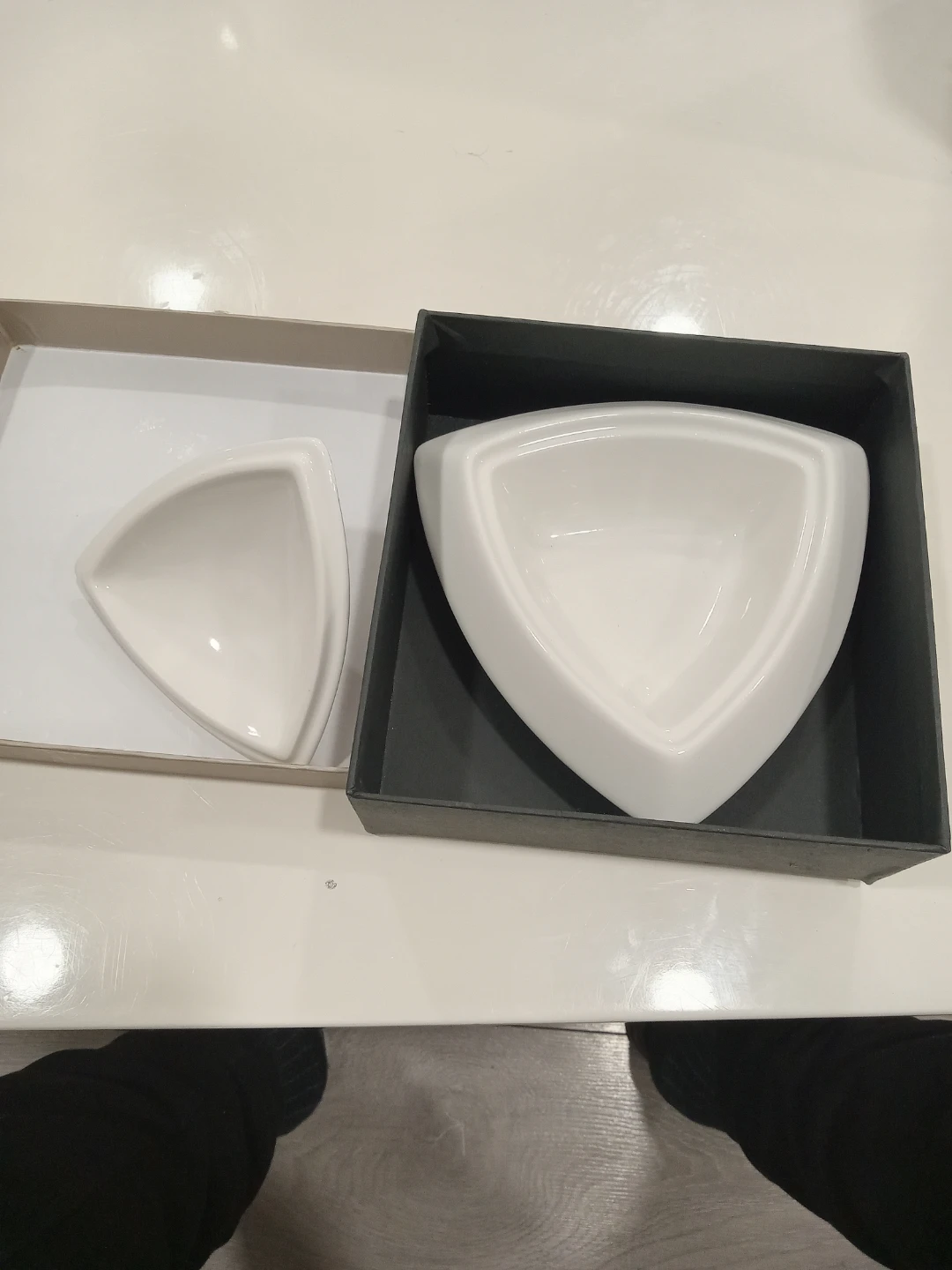 Verdici Design White Ceramic Triangle Bowl Set - photo 3