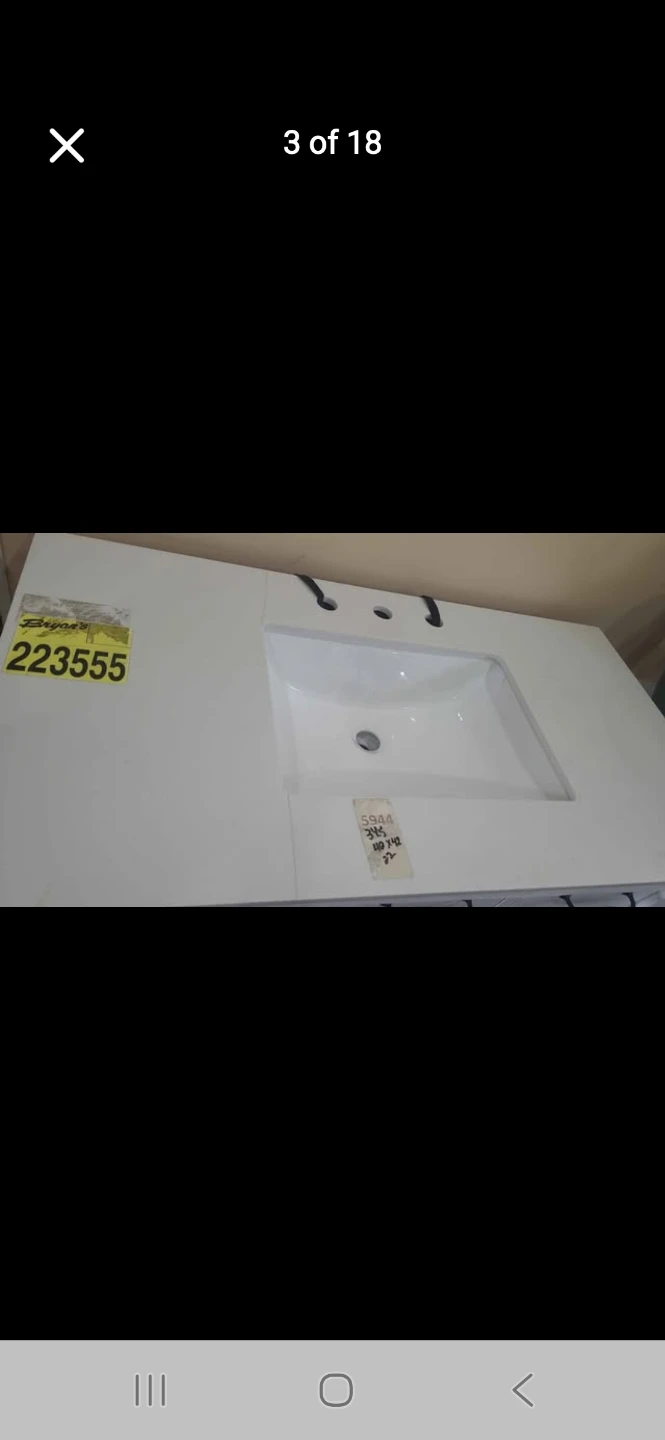 White Vanity with Sink and Storage - photo 2