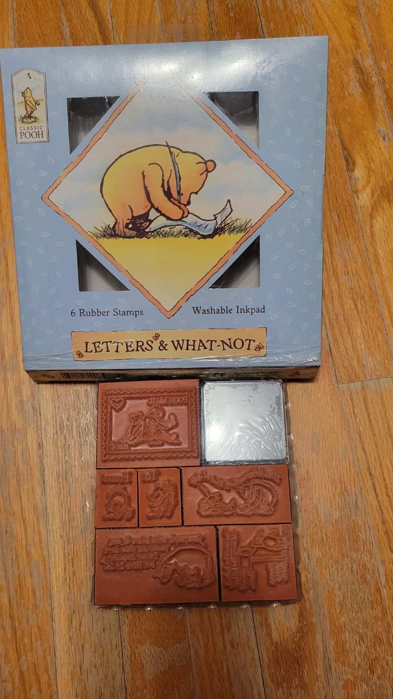 Disney Winnie the Pooh Letters & What-Not Rubber Stamp Set