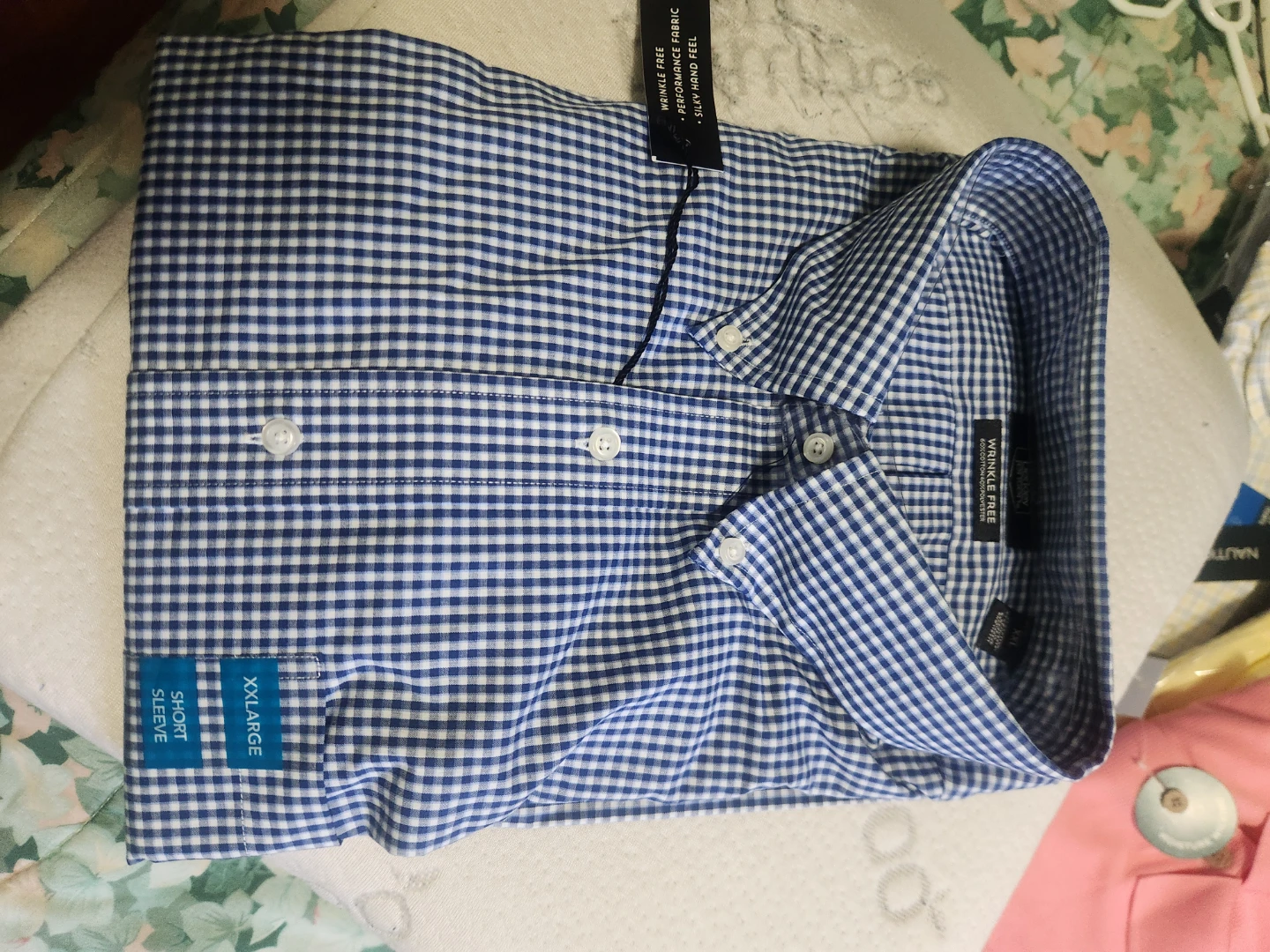 Berkley Jensen Men's Wrinkle Free Gingham Short Sleeve Shirt - photo 2
