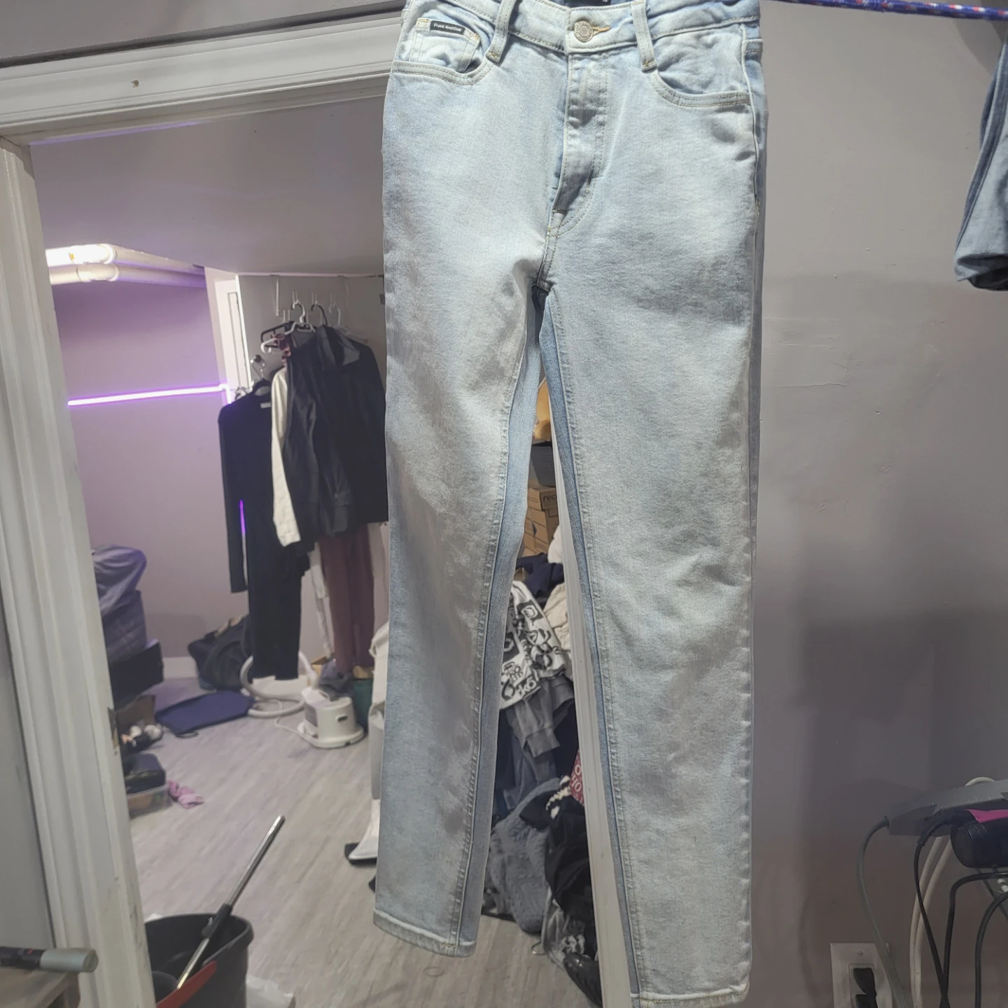 Frank And Oak Light Wash Denim Jeans Size 25
