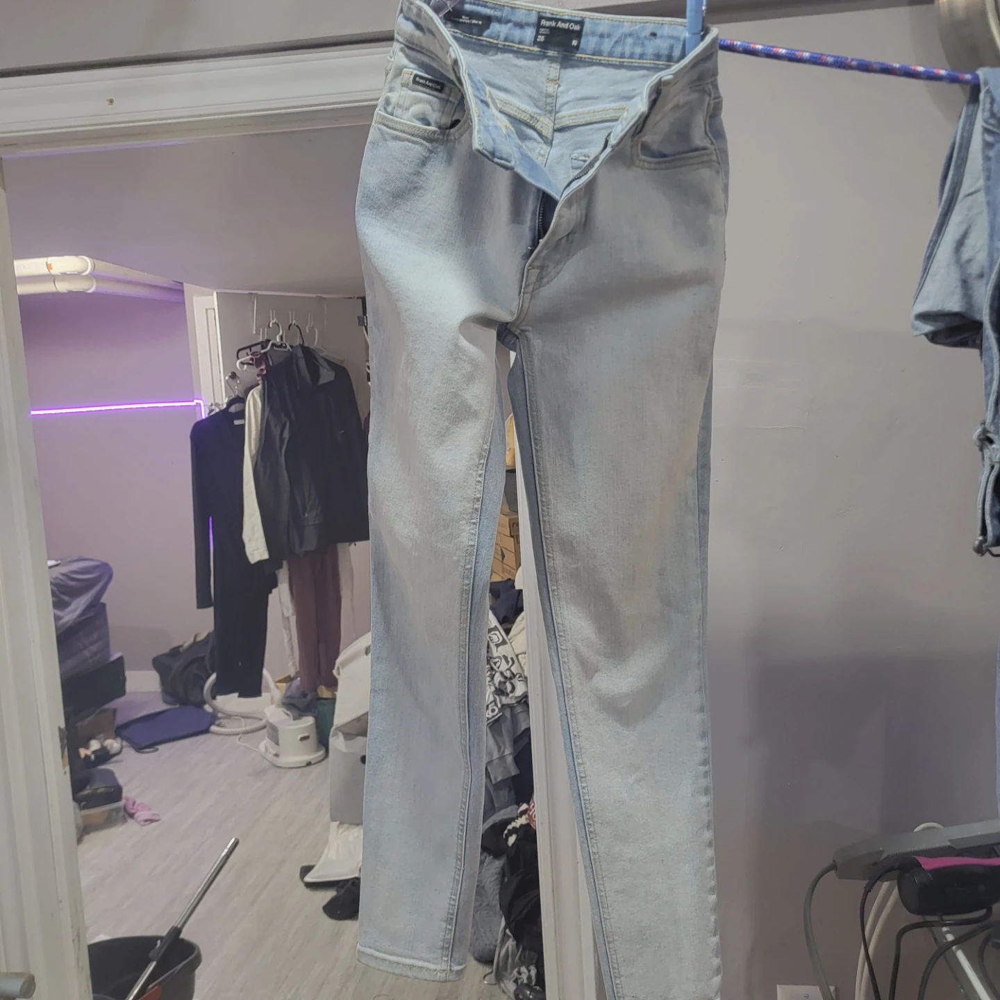 Frank And Oak Light Wash Denim Jeans Size 25 - photo 5