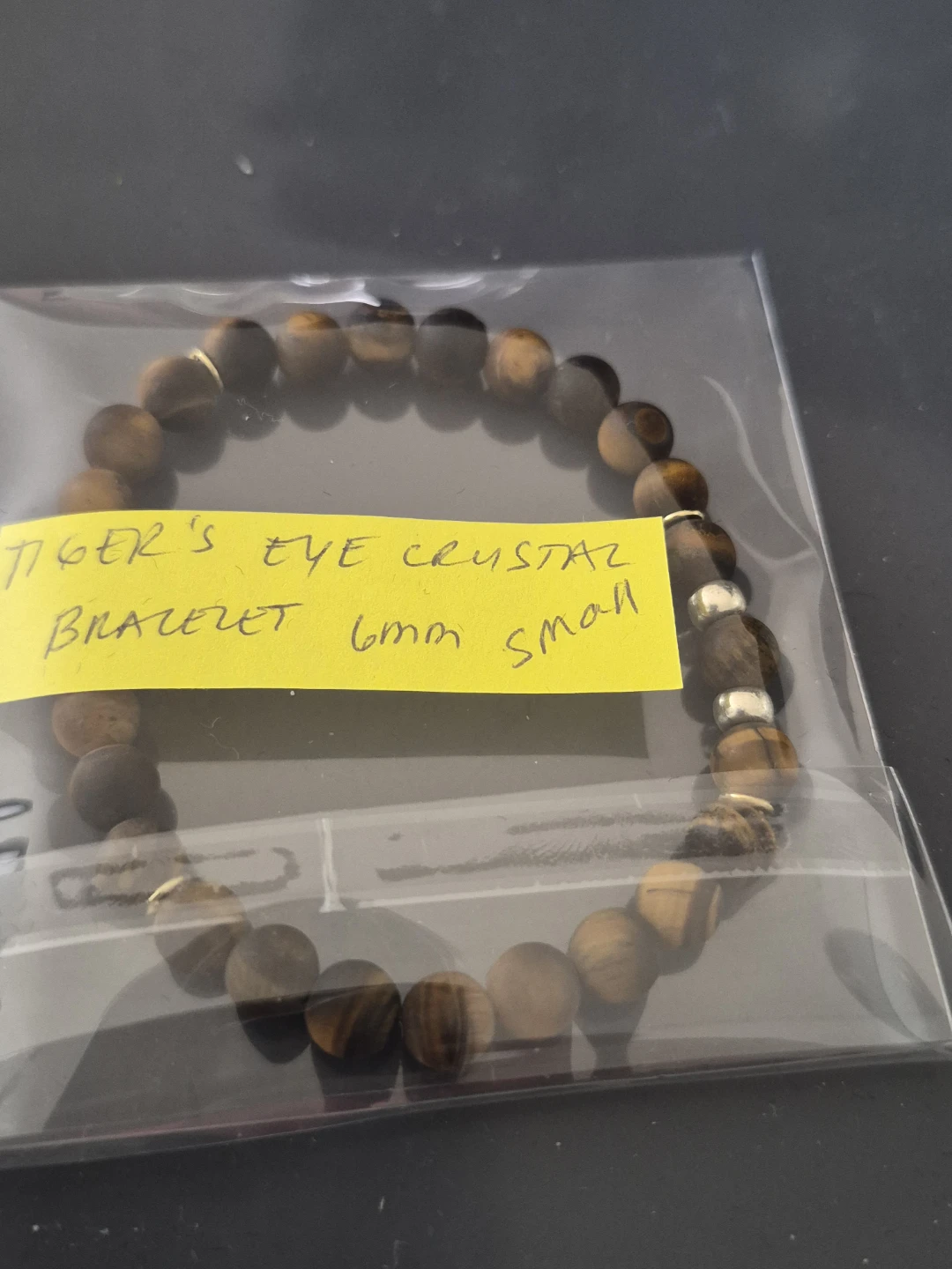 Tiger's Eye Crystal Bracelet - 6mm Small - photo 4