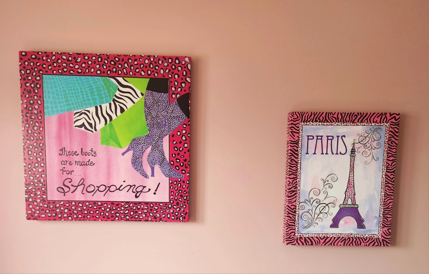 Paris & Shopping Canvas Art Set  🏆
