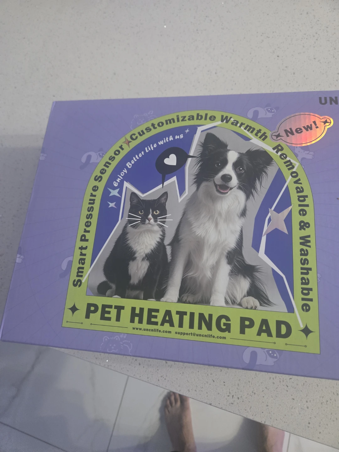 Pet Heating Pad - Smart Pressure Sensor, Customizable Warmth