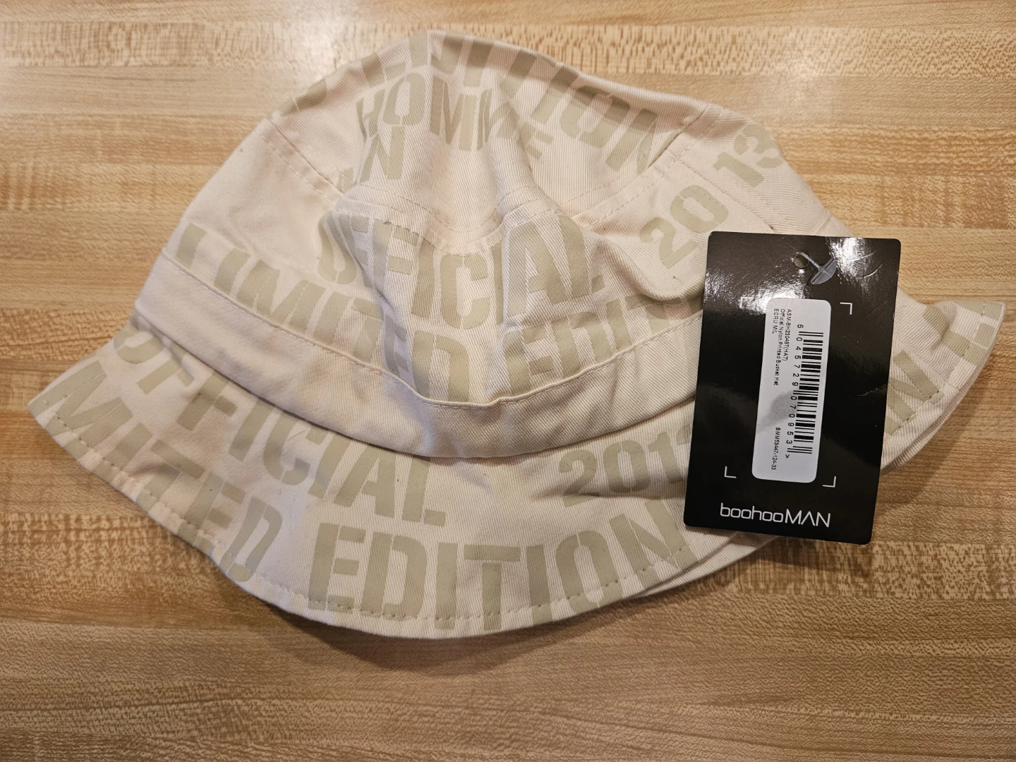 BoohooMAN Official Limited Edition Bucket Hat - Beige - Size L - photo 2