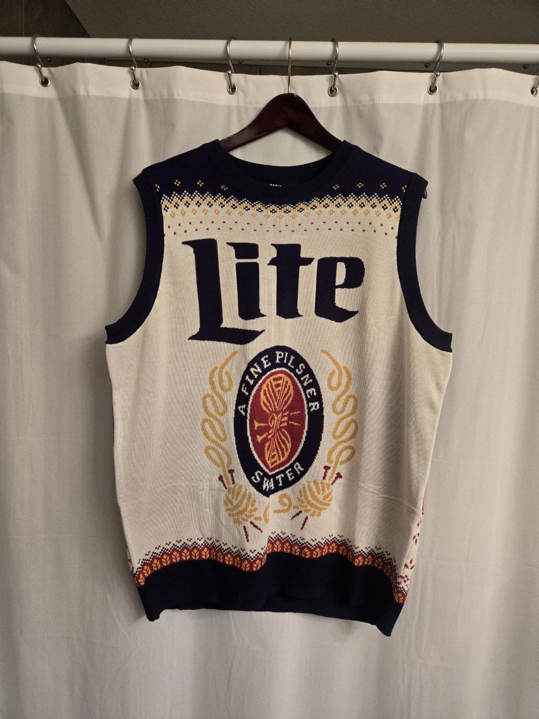 Miller Lite Festive Knit Sweater Vest XL