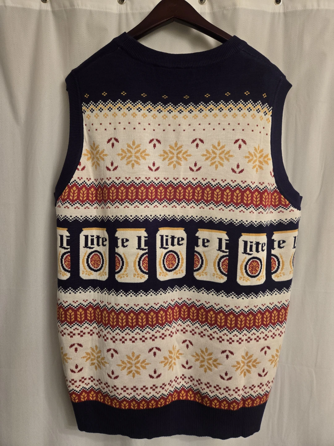 Miller Lite Festive Knit Sweater Vest XL - photo 2