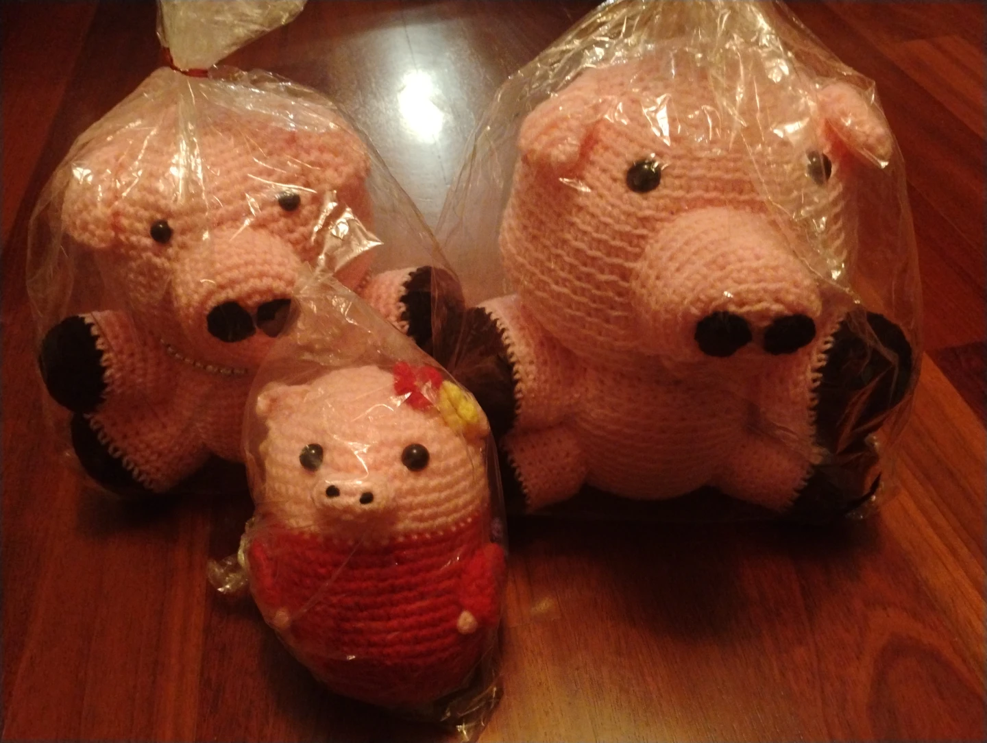 Handmade Crocheted Pig Plushies