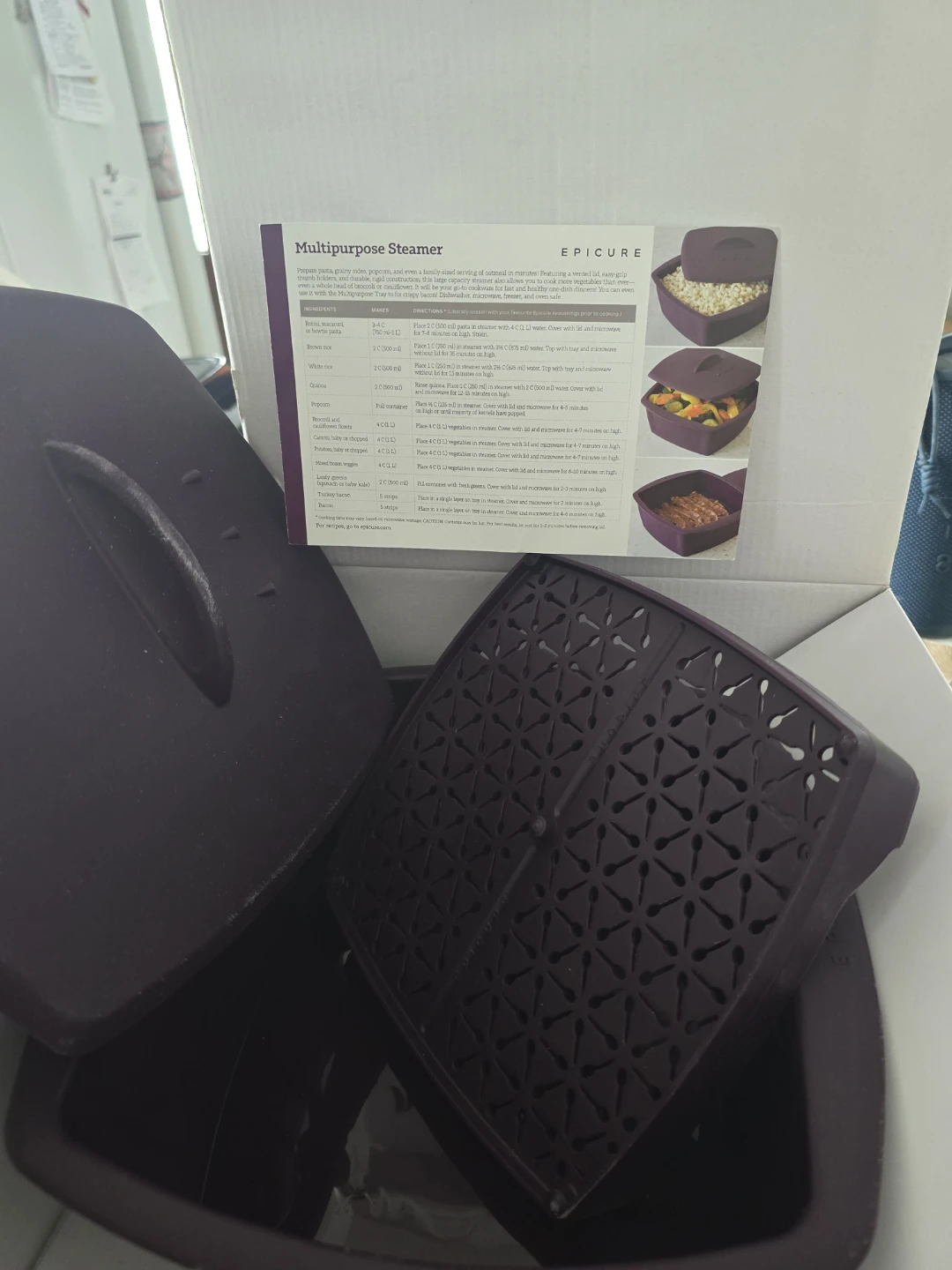 Epicure Multipurpose Steamer - Burgundy 🏆 - photo 2