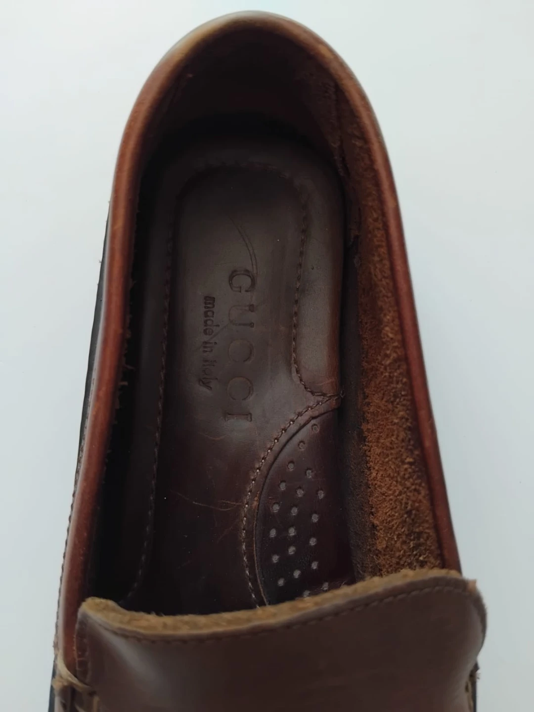 Gucci Brown Leather Horsebit Loafers