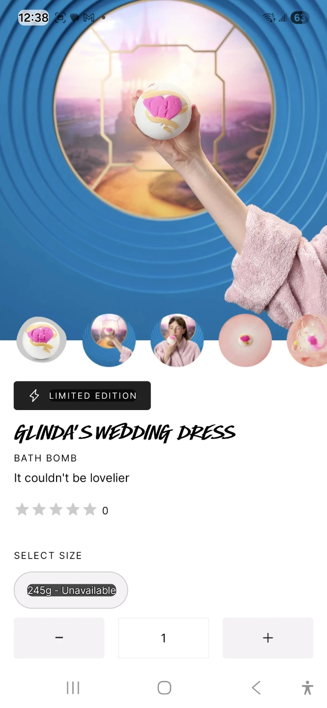 Lush Glinda's Wedding Dress Bath Bomb