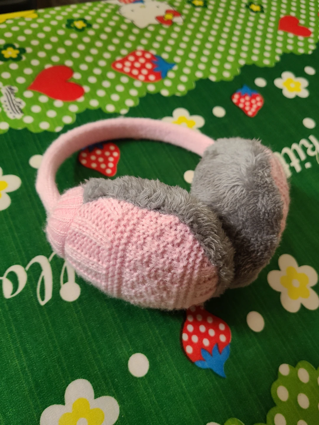 Pink Knit Earmuffs