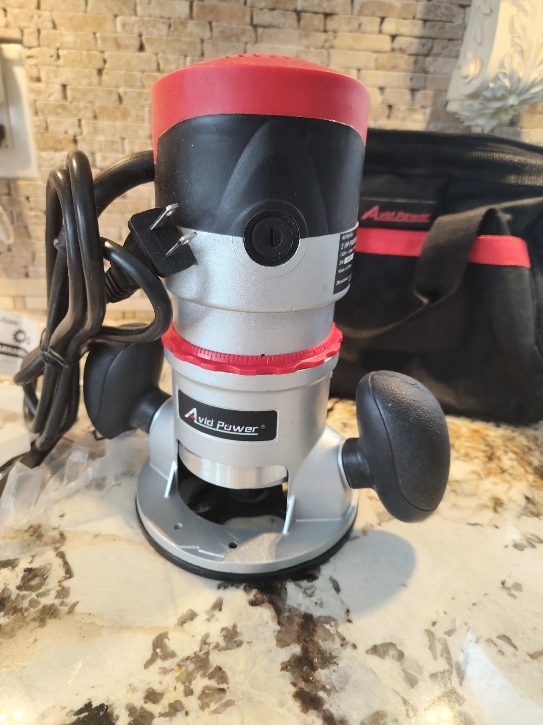Avid Power 2 HP Fixed Base wood  Router with Bag.