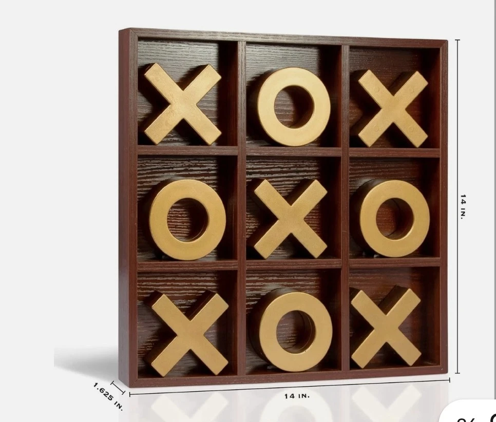 Jumbo size 14 inches Refinery & Co. Wooden Tic-Tac-Toe Board - photo 2