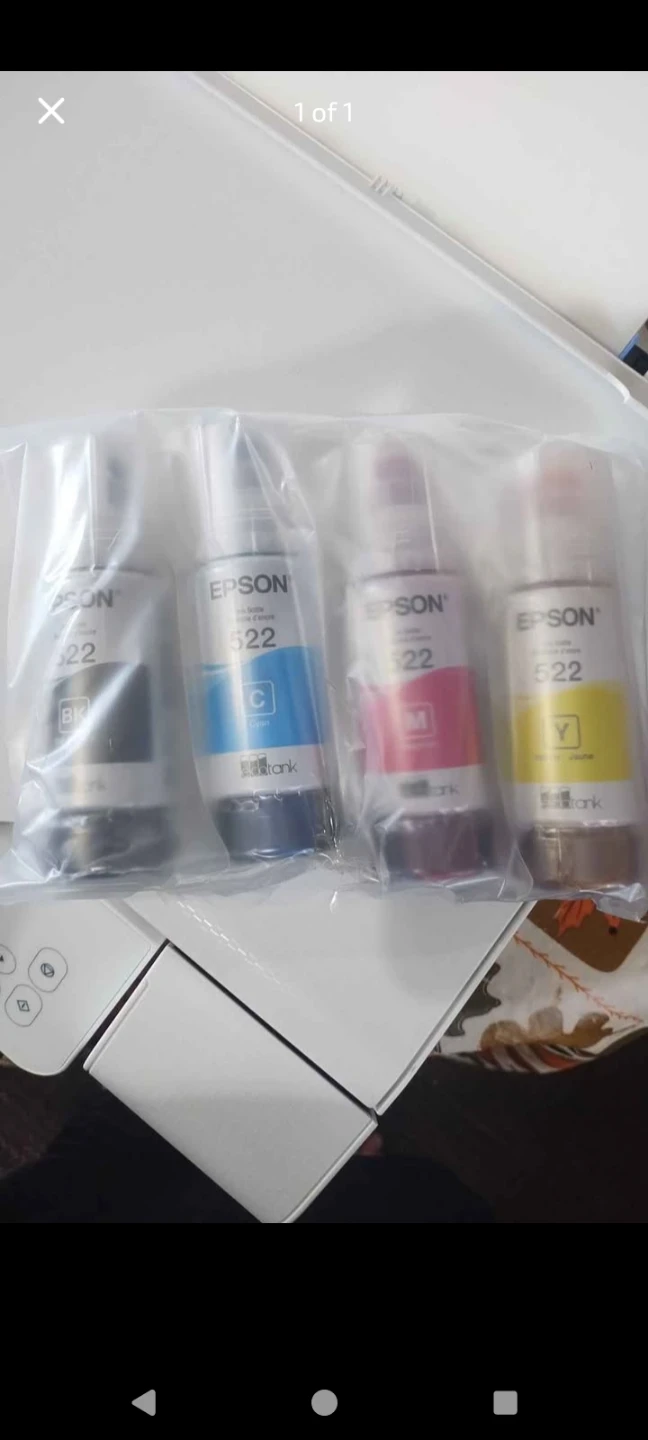 Epson 522 EcoTank Ink Bottles (Black, Cyan, Magenta, Yellow)