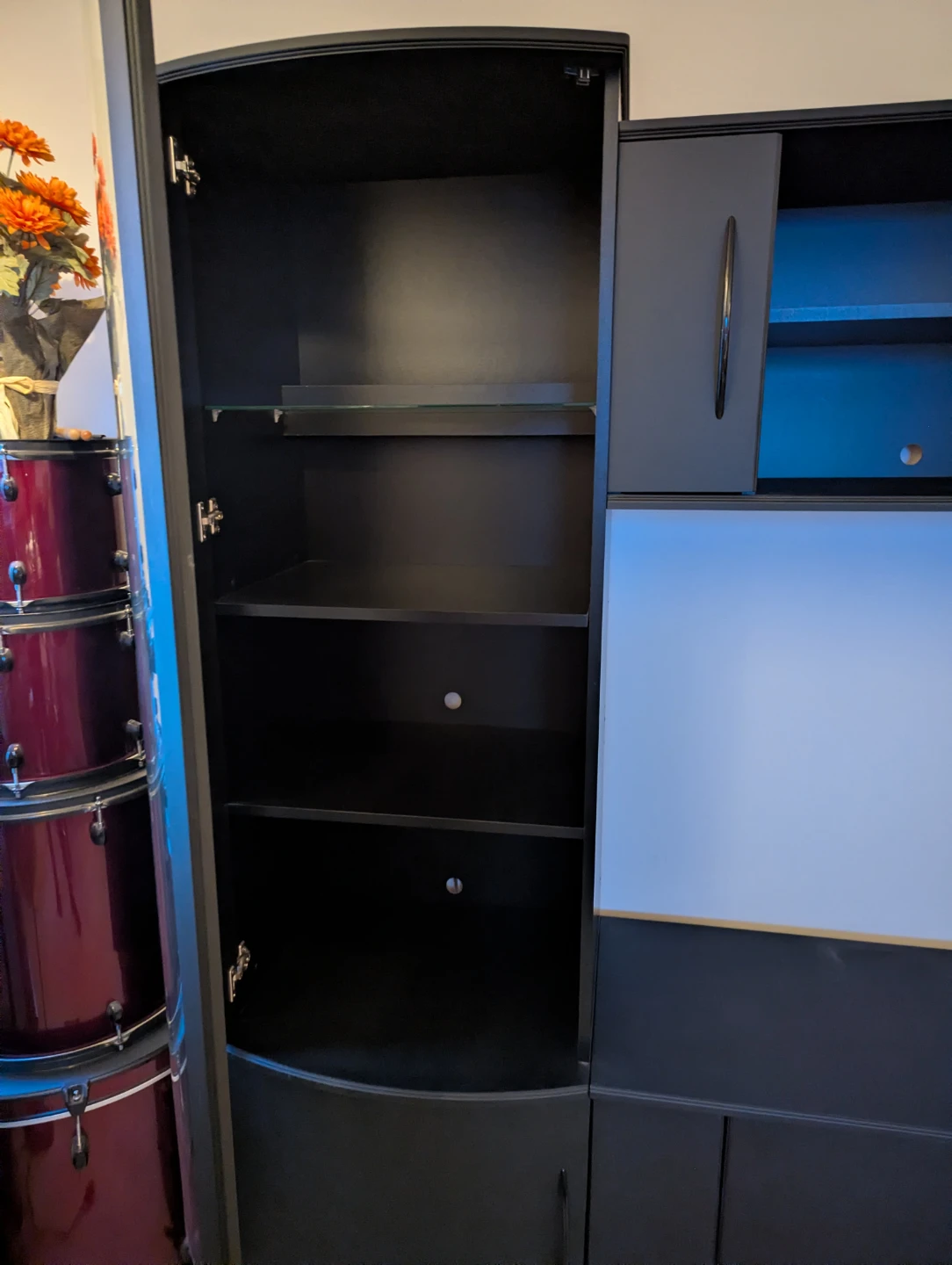 Black Entertainment Unit / Media Console - photo 2