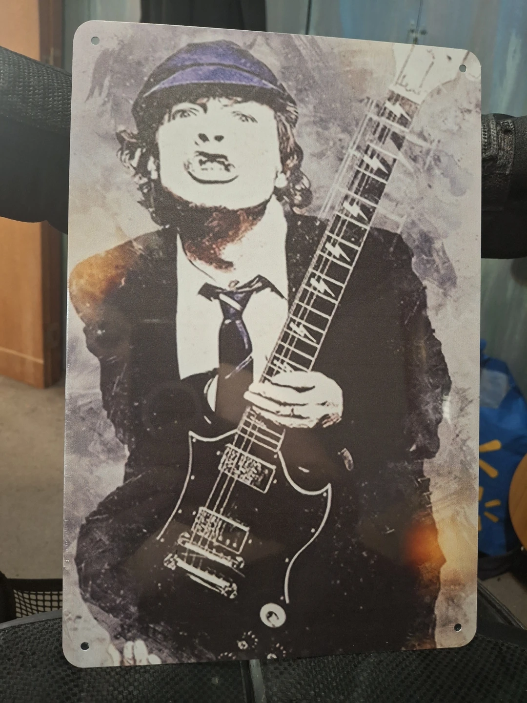 AC/DC Metal Sign - Angus Young