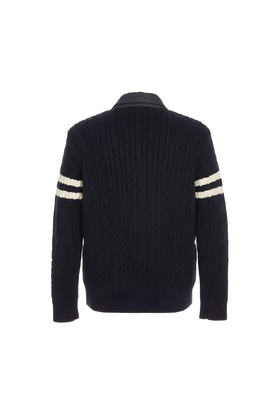 Moncler Down Jacket with Cable Knit Sleeves & Back - photo 2