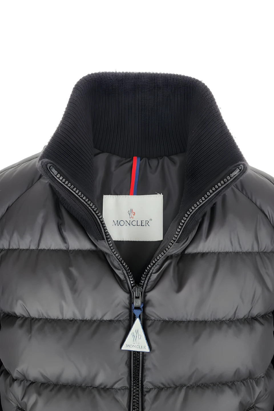 Moncler Down Jacket with Cable Knit Sleeves & Back - photo 3