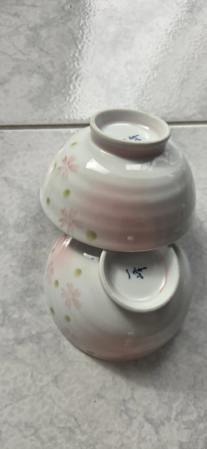 Set of 2 Ceramic Bowls with Cherry Blossom Design - photo 3