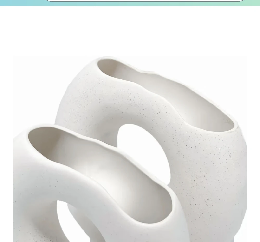 🥕White Ceramic Vase set of 2 - photo 3