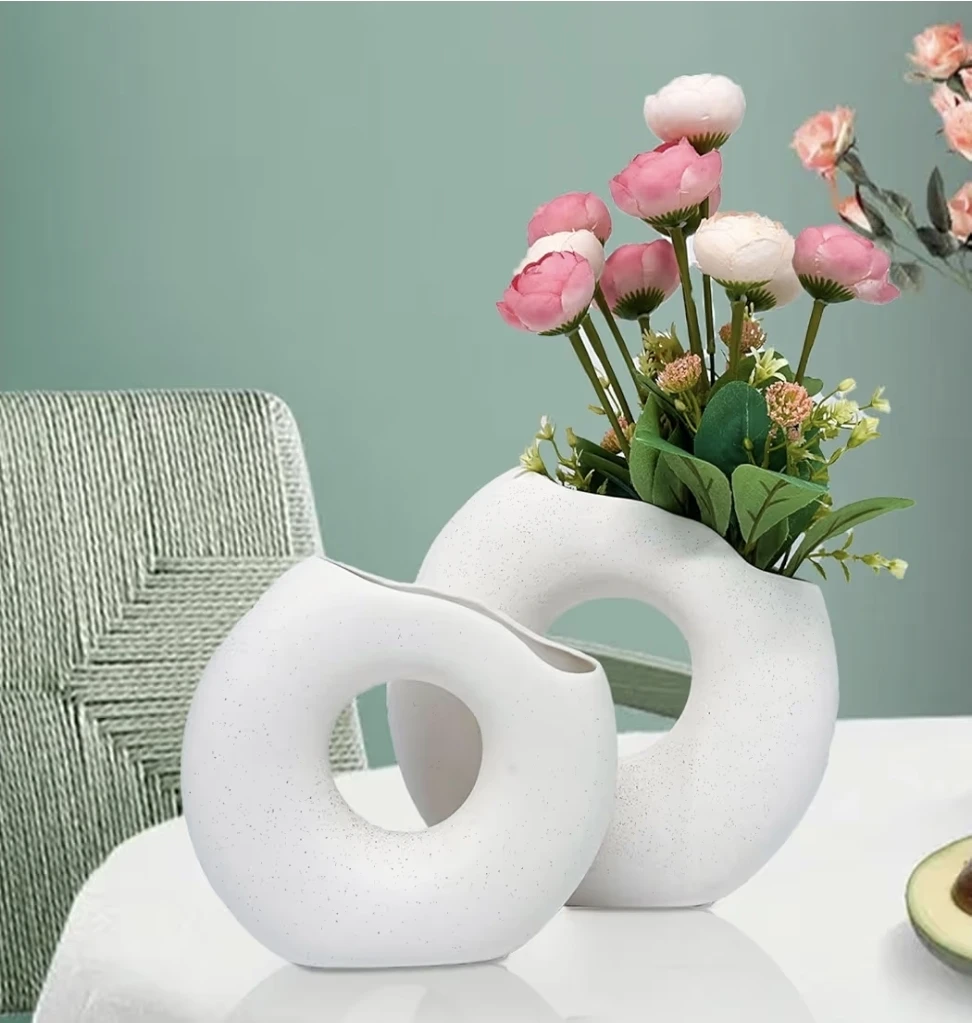 🥕White Ceramic Vase set of 2 - photo 5