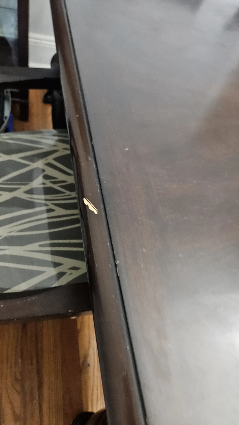 Dark Wood Dining Table and Chairs Set - photo 5