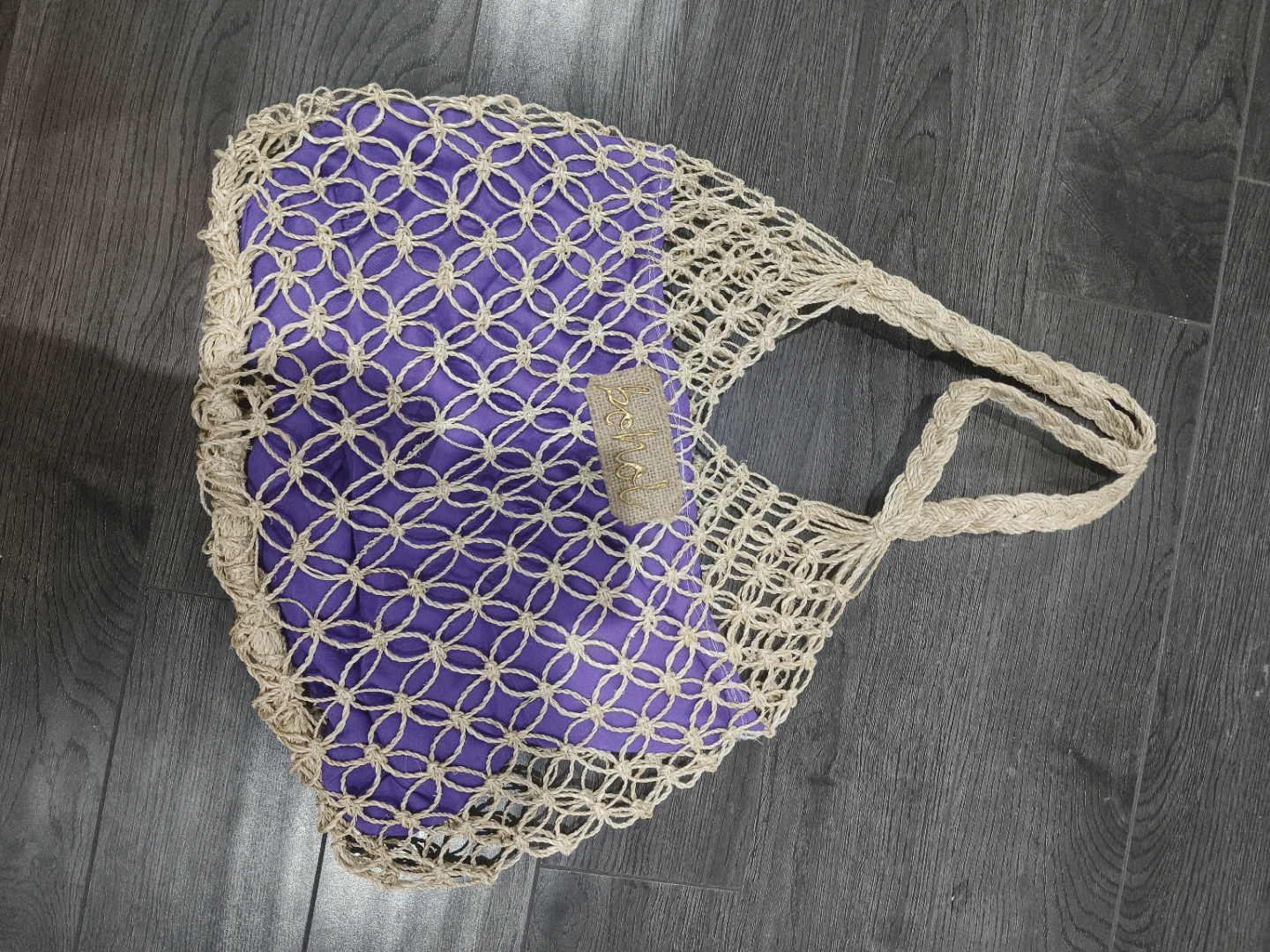 Bohol Macrame Net Bag with Purple Pouch - photo 2