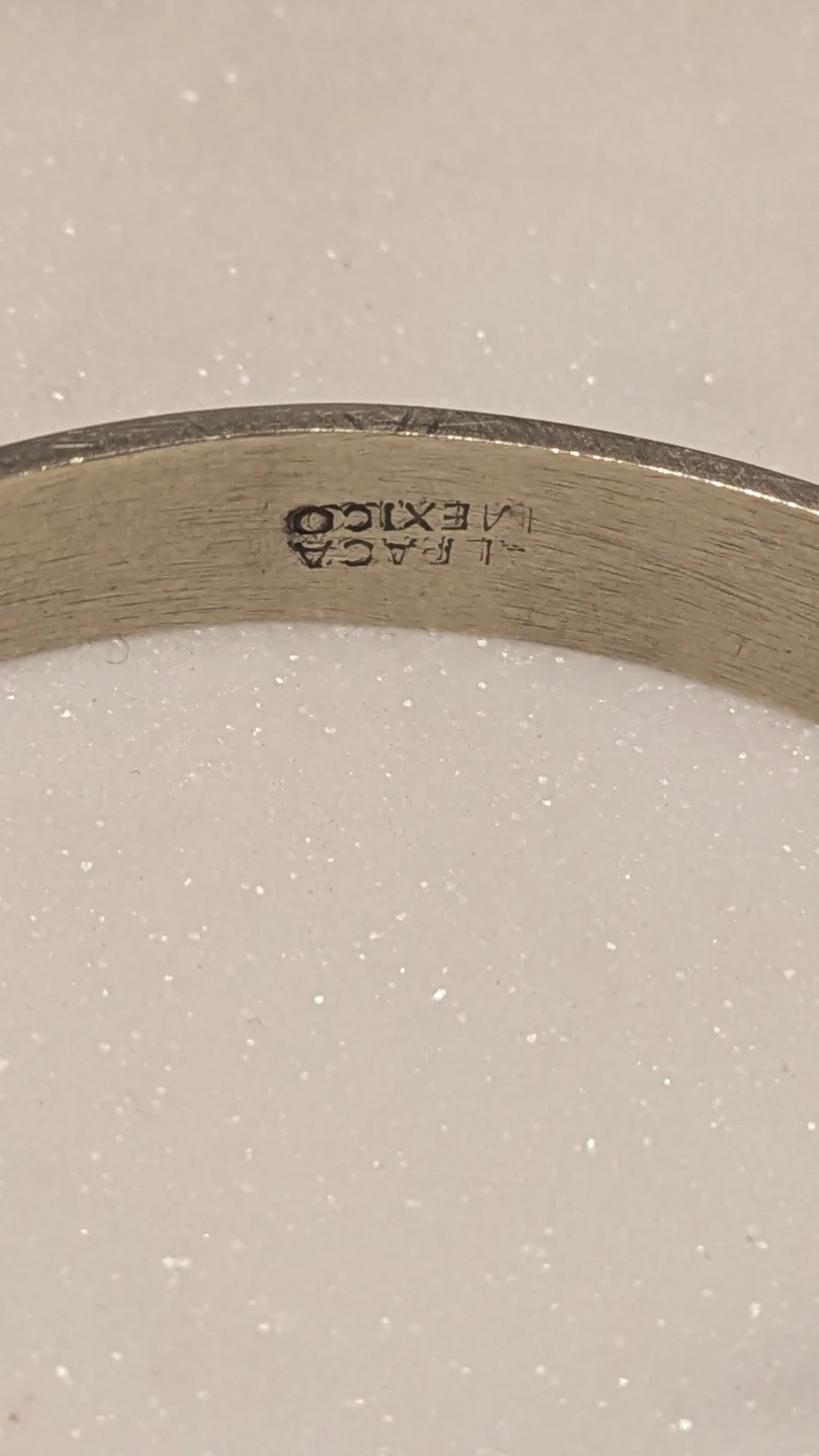 Abalone Alpaca Silver Bangle Bracelet - photo 2