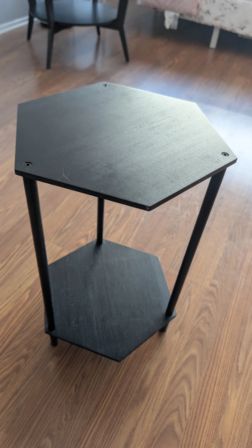 Set of 2 Black Hexagon Side Tables - photo 3