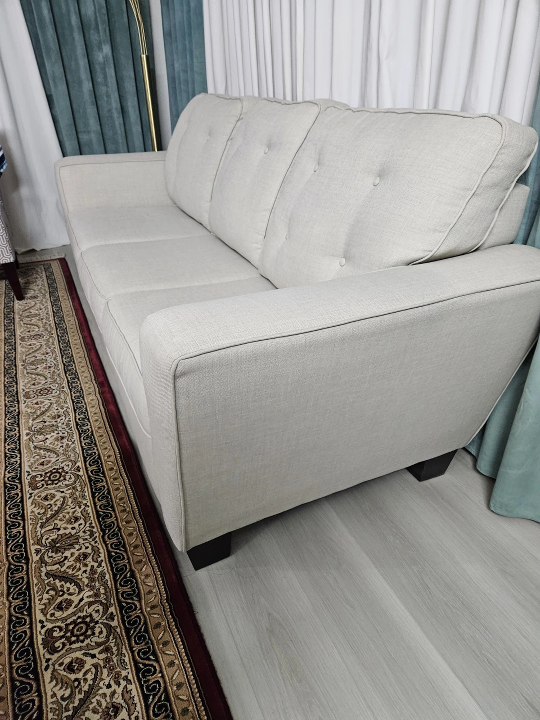 Light Beige 3-Seater Sofa - photo 3