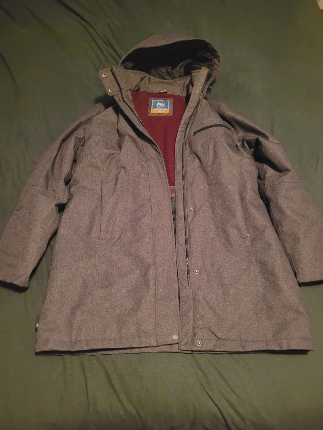 Wind River XL Grey Hooded Winter Jacket