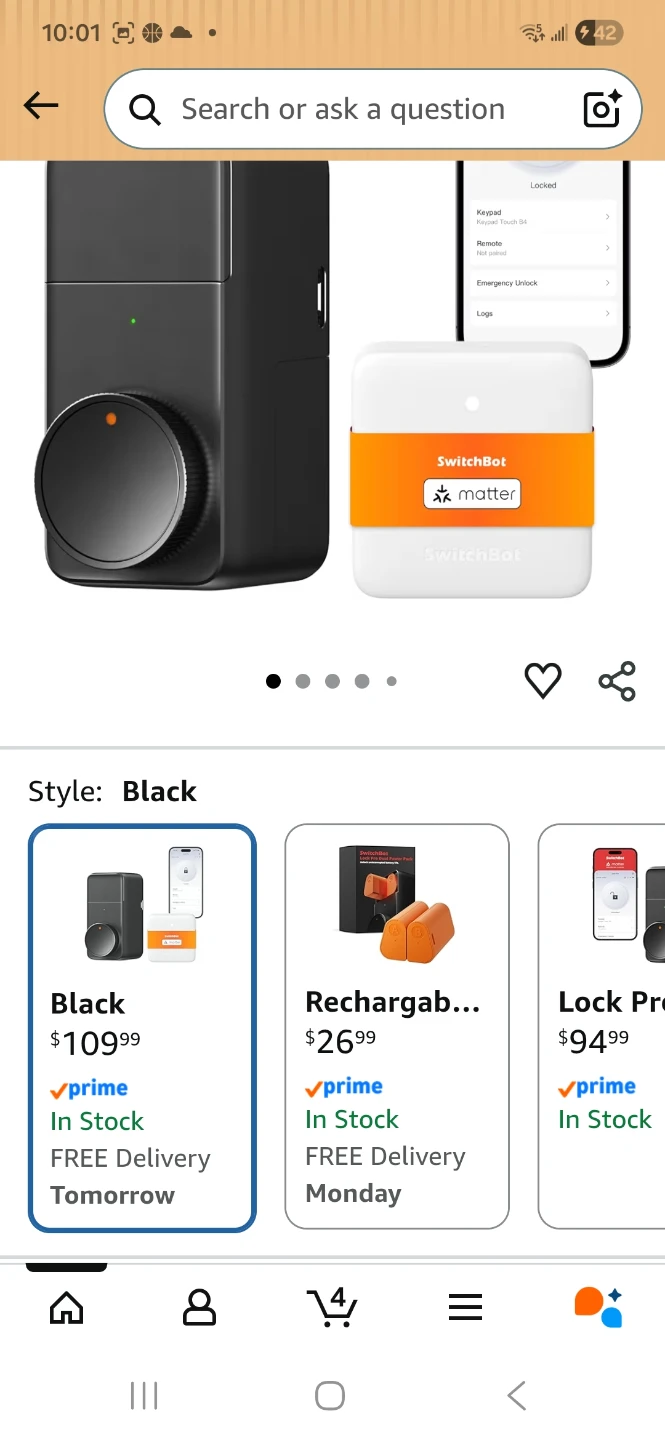 SwitchBot WiFi Smart Lock Pro - Black - photo 2