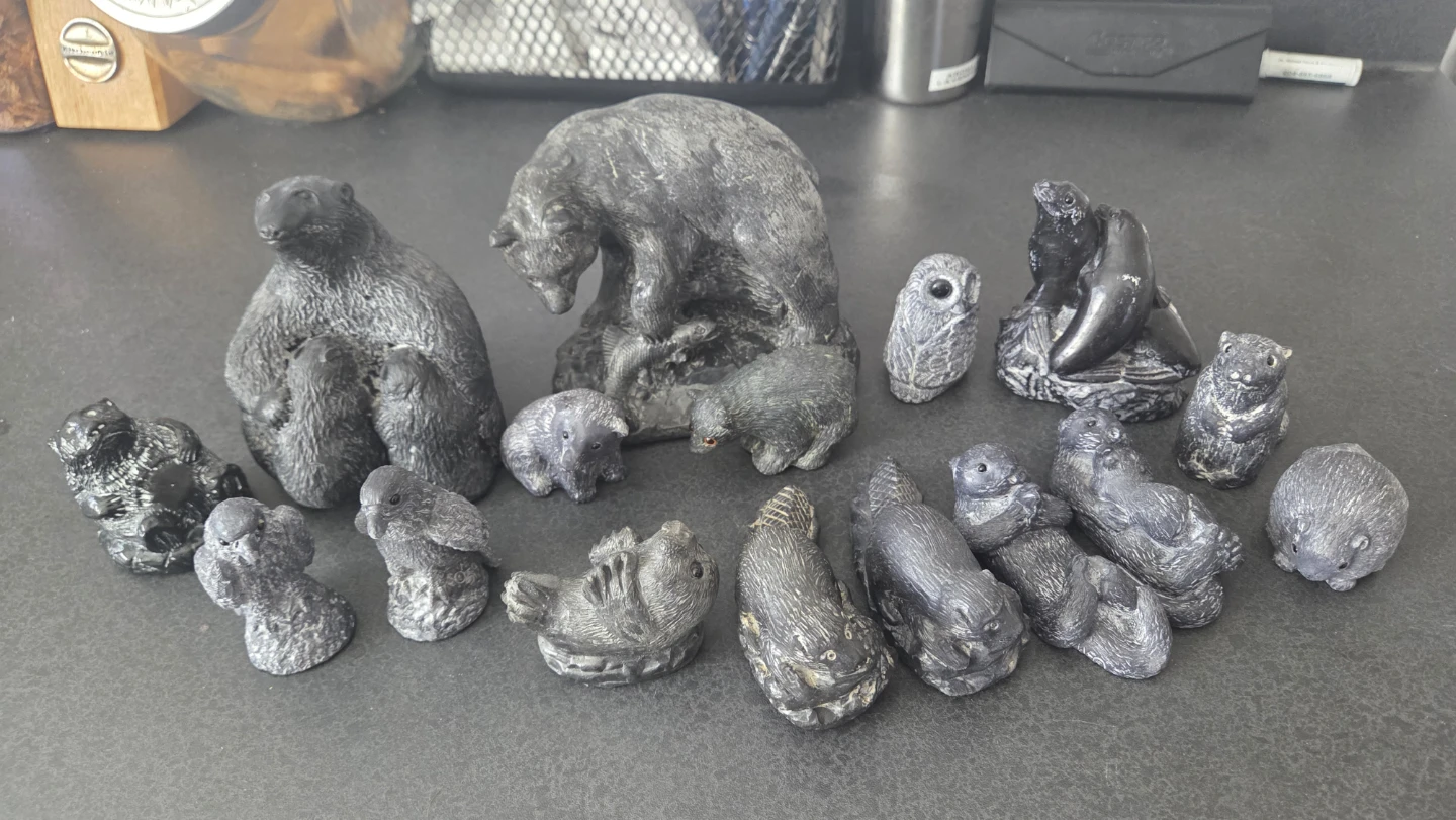 Collection of Stone Animal Figurines