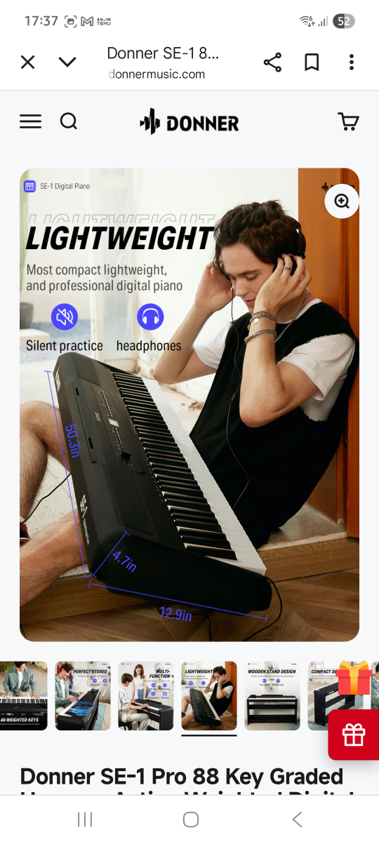 Donner SE-1 Pro 88 Key Graded Hammer Action Digital Piano - photo 5