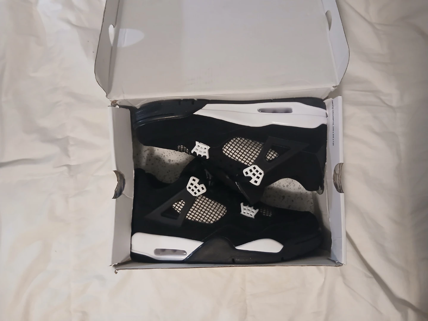 Air Jordan 4 "Flight" Black White Sneakers - photo 2