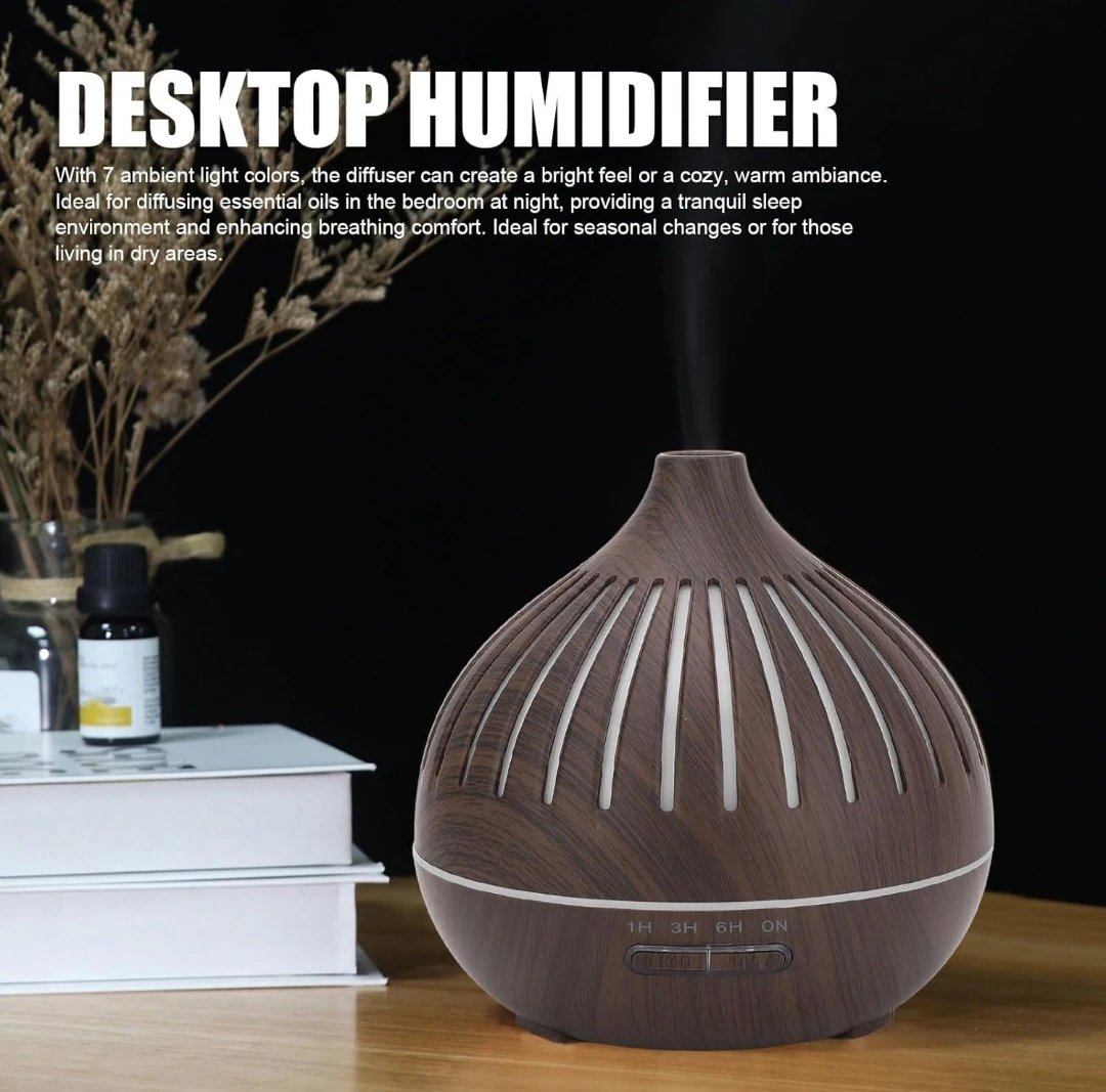Wood Grain Aromatherapy Diffuser with Remote