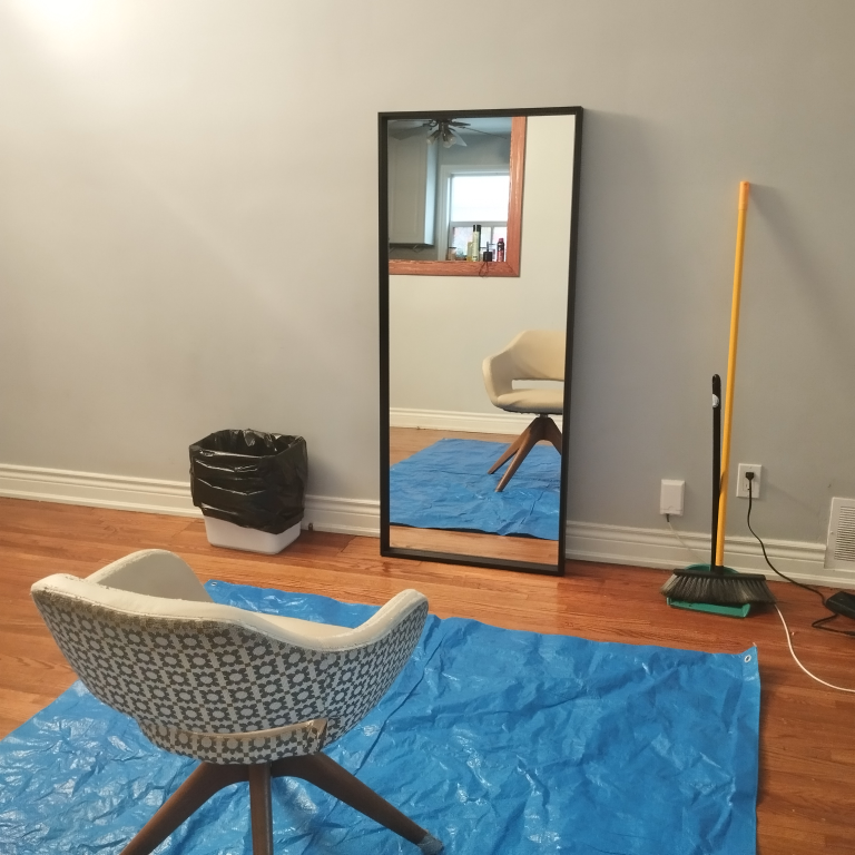 Full Length Mirror with Black Frame (IKEA)