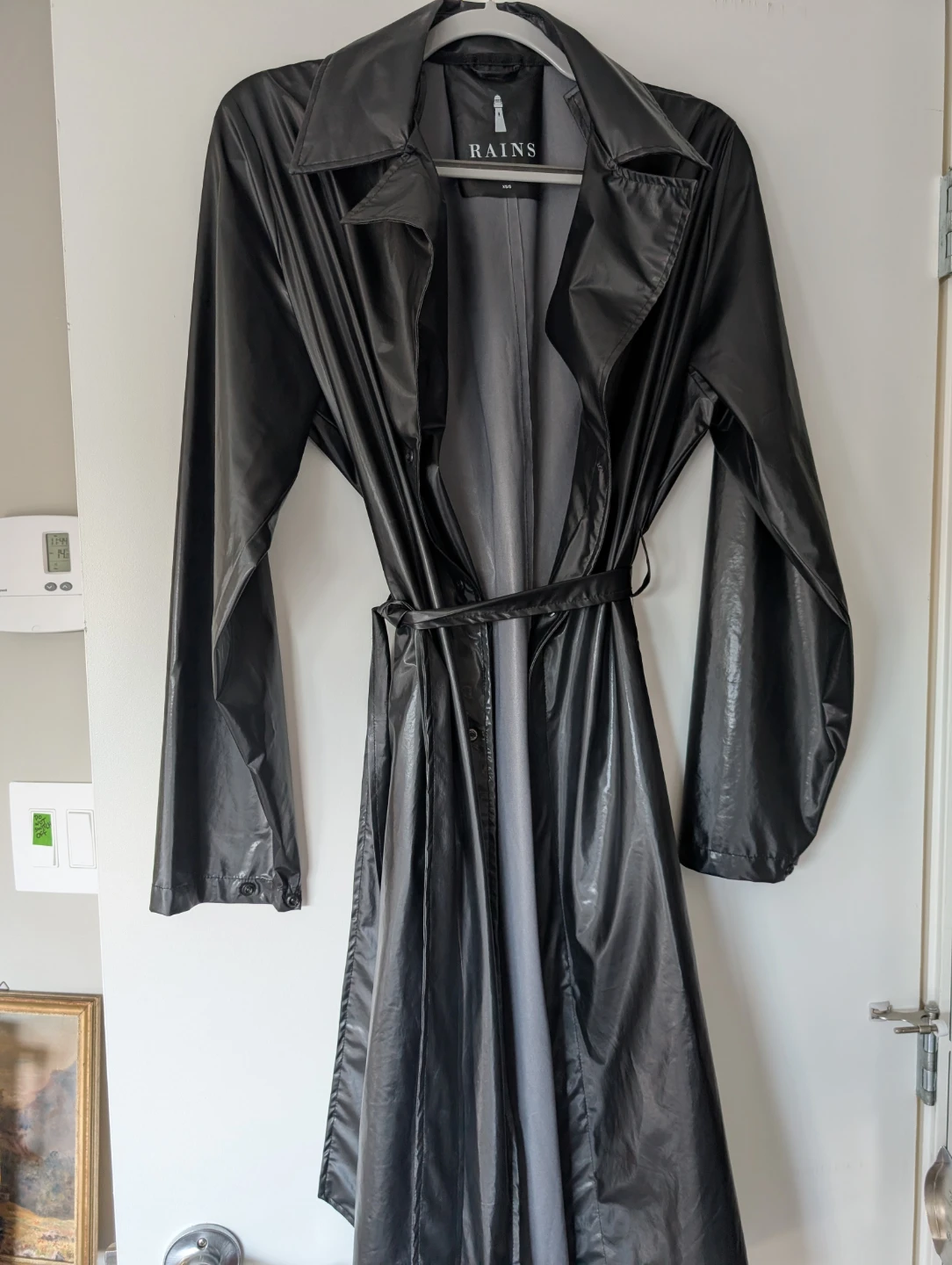 Rains Black Trench Coat XS/S - photo 2