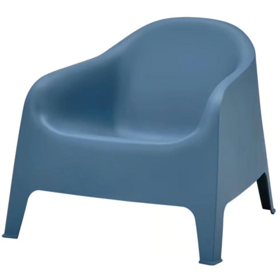 Blue Plastic Armchair × 2